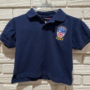 NY Fire Department  Blue Polo Shirt Classic Casual Style